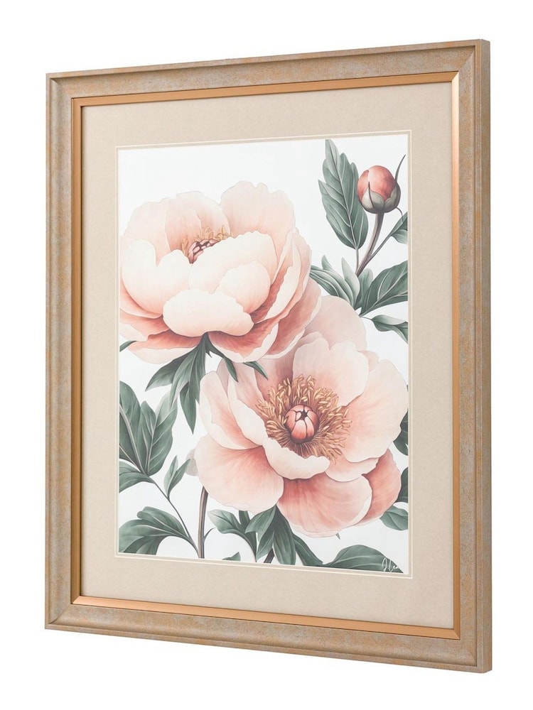 Gallery Home Multicoloured Peony Blossoms Framed Art - Image 2 of 2
