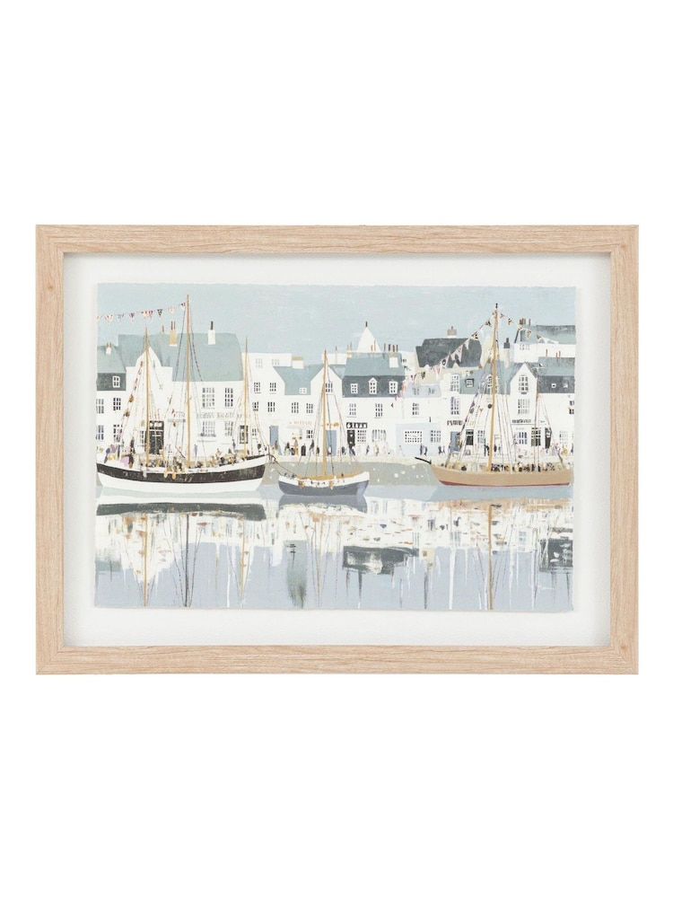 Gallery Home Multicoloured Quayside Chronicles Framed Art - Image 1 of 2 Gallery Home Multicoloured Quayside Chronicles Framed Art - Image 1 of 2