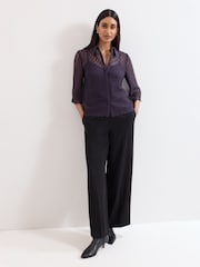 Phase Eight Purple Romilly Lace Shirt - Image 3 of 6