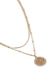 Aela Diamond Simulant Birthstone Multirow Necklace - Image 3 of 3