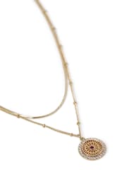 Aela Diamond Simulant Birthstone Multirow Necklace - Image 3 of 3