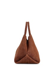 Radley Small The Compton Suede Zip Top Grab Brown Bag - Image 4 of 6