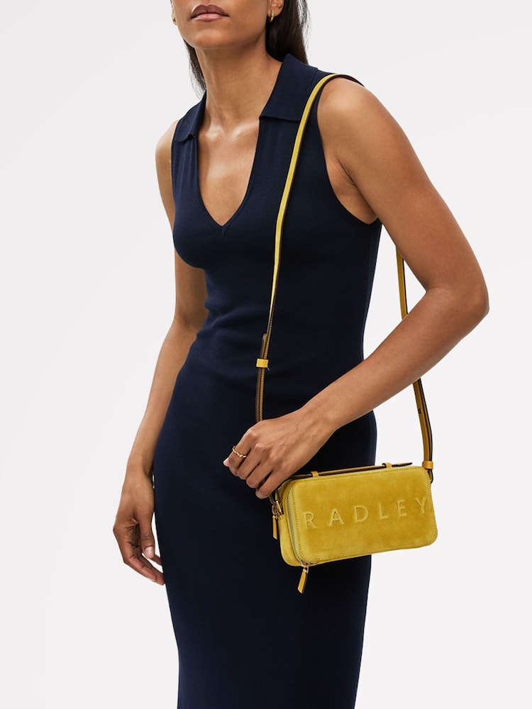 Radley Calvert Road Suede Micro Zip Around Cross-Body Brown Bag - Image 6 of 6