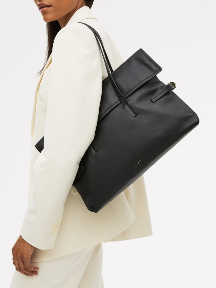 Radley Medium Fleet Street Flapover Shoulder Black Bag - Image 5 of 5