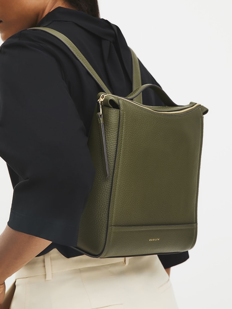 Radley Small Oak Street Zip Top Brown Backpack - Image 5 of 5