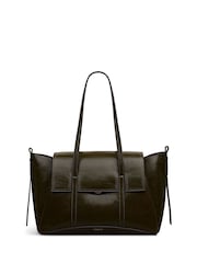 Radley Medium Green The Chancery High Shine Flapover Shoulder Bag - Image 1 of 5