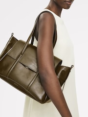 Radley Medium Green The Chancery High Shine Flapover Shoulder Bag - Image 5 of 5
