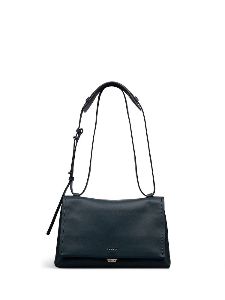 Radley Medium Green The Mercer Flapover Shoulder Bag - Imagen 2 de 6