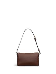 Radley Mini Pockets Texture Zip Top Shoulder Brown Bag - Image 2 of 5