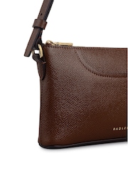 Radley Mini Pockets Texture Zip Top Shoulder Brown Bag - Image 4 of 5