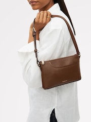 Radley Mini Pockets Texture Zip Top Shoulder Brown Bag - Image 5 of 5