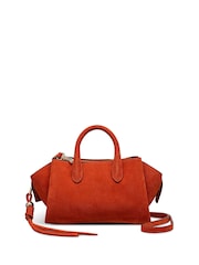Radley Small Red The Romilly Suede Ziptop Grab Bag - Image 1 of 8