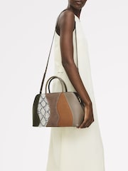 Radley Medium Grey Liverpool Street Patchwork Ziptop Grab Bag - Slika 2 iz 6