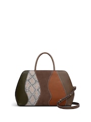 Radley Medium Grey Liverpool Street Patchwork Ziptop Grab Bag - Slika 3 iz 6
