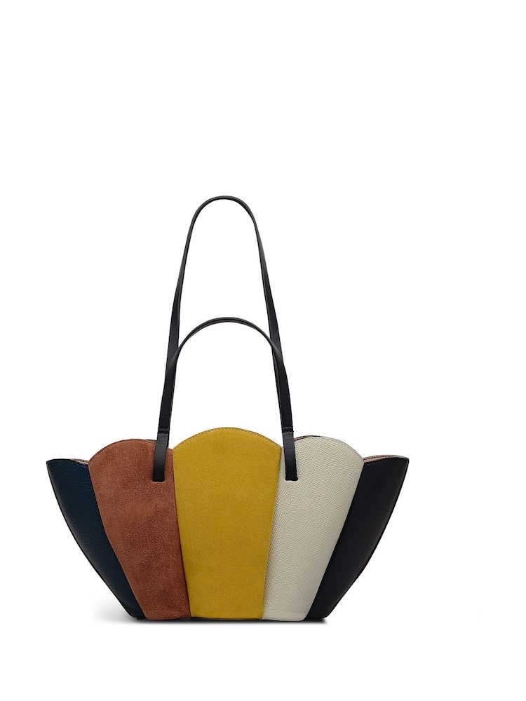 Radley Small The Lily Patchwork Open Top Grab Brown Bag - Image 2 of 7