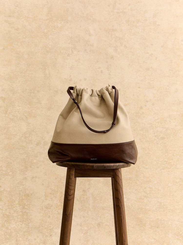 Radley Large The Portobello Drawstring Shoulder White Bag - Image 1 of 11 Radley Large The Portobello Drawstring Shoulder White Bag - Image 1 of 11
