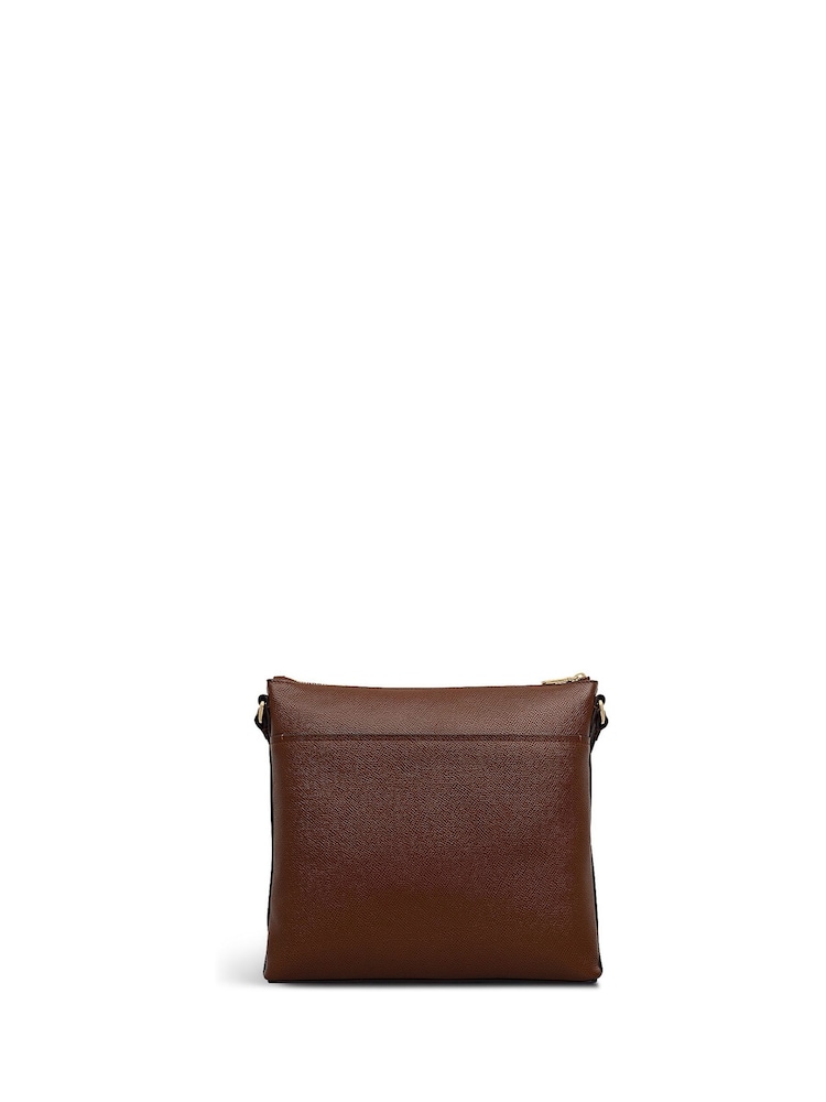 Radley Large Pockets Texture Zip Top Cross-Body Brown Bag - Imagen 2 de 4
