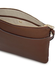 Radley Large Pockets Texture Zip Top Cross-Body Brown Bag - Imagen 3 de 4