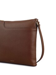 Radley Large Pockets Texture Zip Top Cross-Body Brown Bag - Imagen 4 de 4
