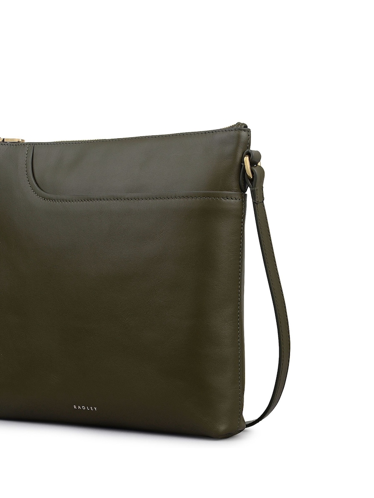 Radley Large Green Pockets Zip Top Cross-Body Bag - Image 5 of 5 Radley Large Green Pockets Zip Top Cross-Body Bag - Image 5 of 5