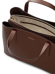 Radley Medium Dukes Place Texure Zip Top Grab Brown Bag - Image 3 of 6