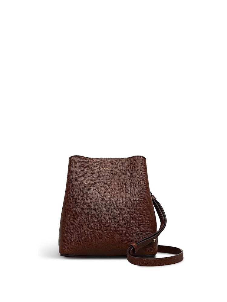 Radley Small Dukes Place Texure Compartment Cross-Body Brown Bag - Image 1 of 5