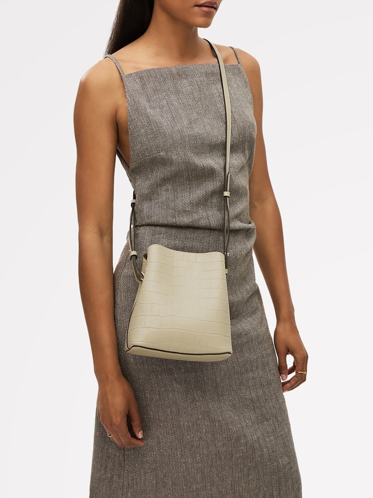 Radley Small Dukes Place Faux Croc Compartment Cross-Body White Bag - Image 5 of 5 Radley Small Dukes Place Faux Croc Compartment Cross-Body White Bag - Image 5 of 5