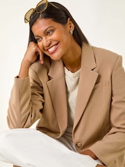 Roman Natural Single Breated Smart Blazer - Image 1 of 5