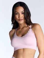 Boux Avenue Rib Lace Trim Seamfree Bralette - Image 4 of 5