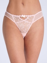 Boux Avenue Avery Sheer Floral Print Embroidery Sheer Tanga Briefs - Image 1 of 1