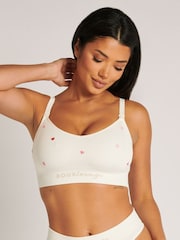 Boux Avenue White Nursing Heart Embroidered Seamfree Rib Bralette - Image 3 of 5