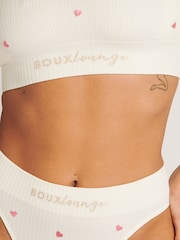 Boux Avenue White Nursing Heart Embroidered Seamfree Rib Bralette - Image 5 of 5