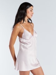 Boux Avenue Kaya Lace Trim Satin Chemise - Image 5 of 5