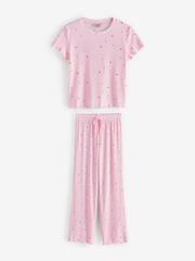 Boux Avenue Pink Heart T-Shirt and Pyjamas Set - Image 6 of 8