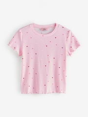 Boux Avenue Pink Heart T-Shirt and Pyjamas Set - Image 7 of 8