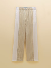 أصفر مقلم - بنطلون قطن سهل الارتداء موديل Hallie من Joules - Image 10 of 10