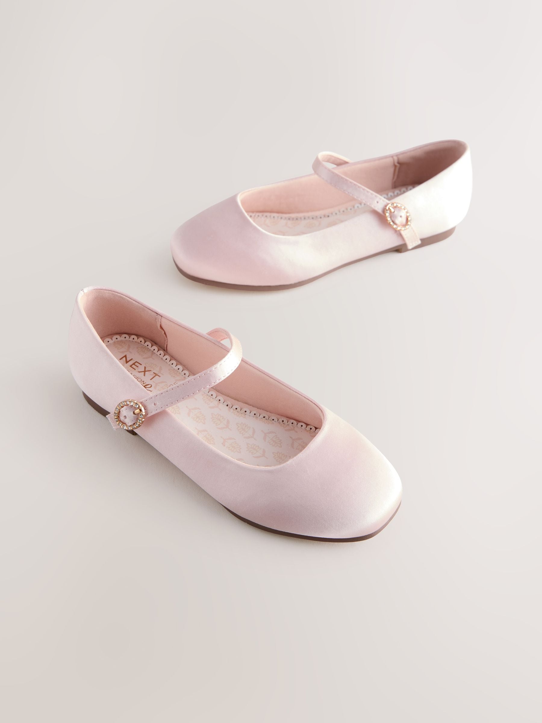 Buy Pink Satin Stain Resistant Standard Fit (F) Mary Jane Occasion