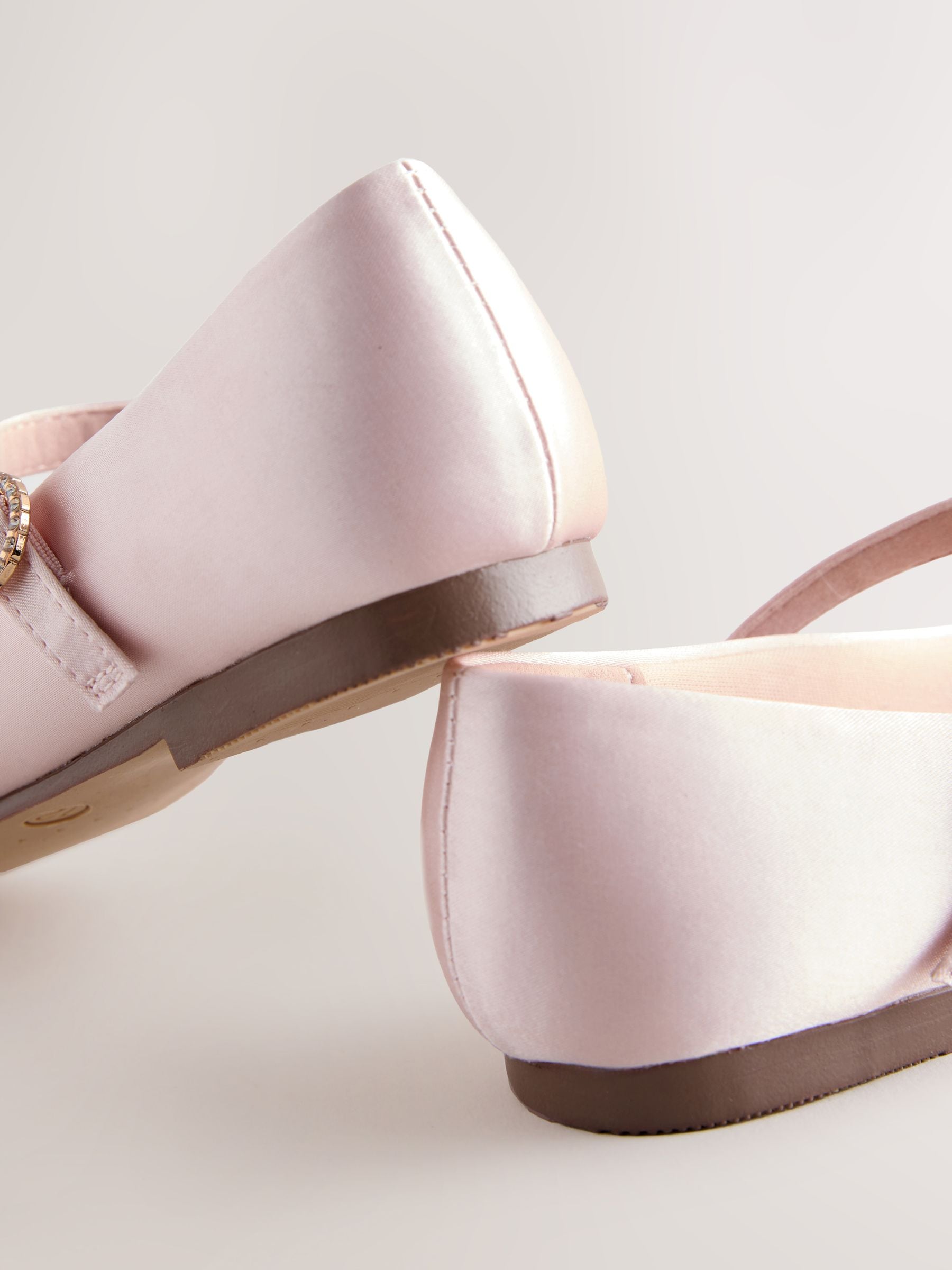 Buy Pink Satin Resistant Wide Fit (G) Mary Jane Occasion Shoes
