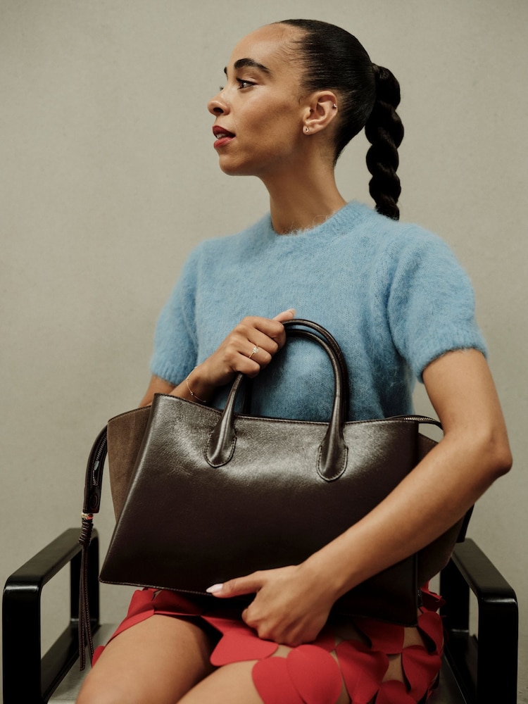Radley Large The Romilly Ziptop Grab Brown Bag - Image 1 of 8 Radley Large The Romilly Ziptop Grab Brown Bag - Image 1 of 8