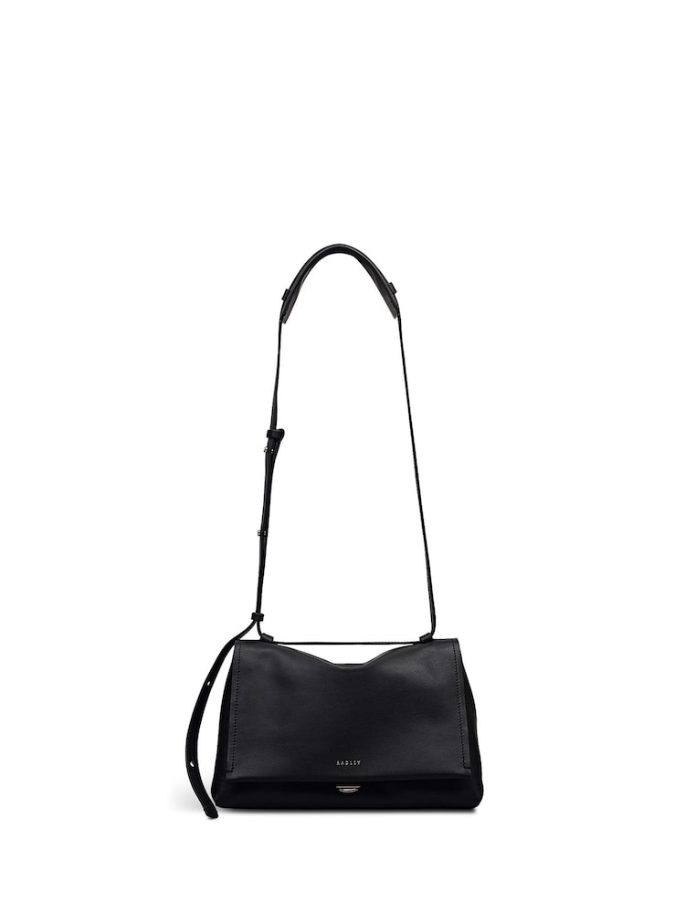 Radley Medium The Mercer Flapover Shoulder Black Bag - Image 2 of 6