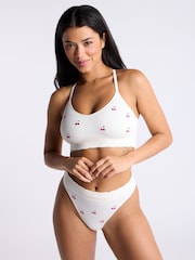 Boux Avenue Cherry Embroidered Rib Seamfree Bralette - Image 1 of 5
