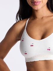 Boux Avenue Cherry Embroidered Rib Seamfree Bralette - Image 5 of 5