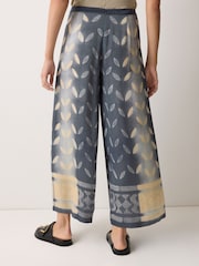 Jigsaw Blue Modern Shibori Wrap Trousers - Image 3 of 3
