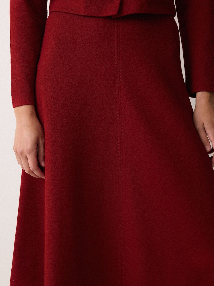 Jigsaw Red A Line Centre Seam Skirt - Image 2 of 3 Jigsaw Red A Line Centre Seam Skirt - Image 2 of 3