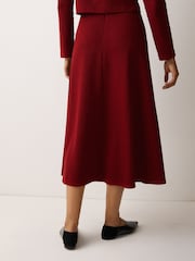 Jigsaw Red A Line Centre Seam Skirt - Image 3 of 3