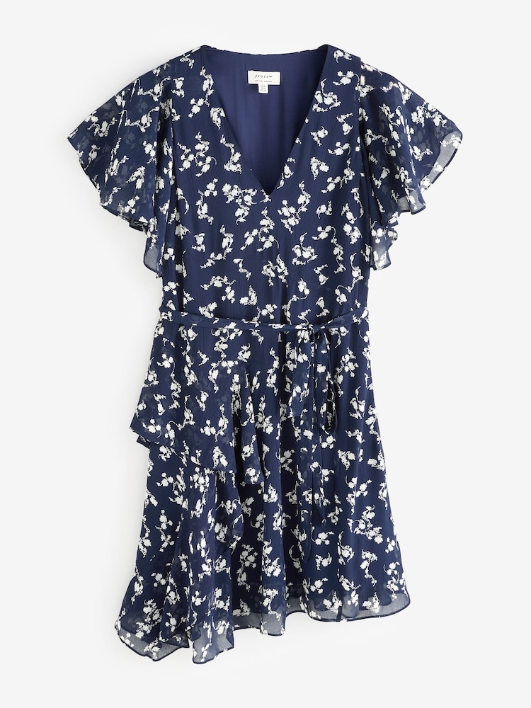 Jigsaw Blue Swirl Posy Mini Dress - Image 1 of 1 Jigsaw Blue Swirl Posy Mini Dress - Image 1 of 1