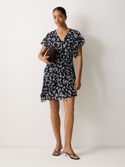 Jigsaw Blue Swirl Posy Mini Dress - Image 3 of 6