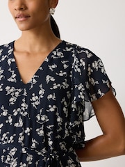 Jigsaw Blue Swirl Posy Mini Dress - Image 4 of 6