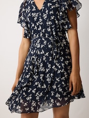 Jigsaw Blue Swirl Posy Mini Dress - Image 5 of 6