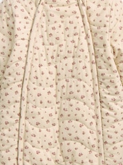 Mamas & Papas Cream Ditsy Rose Quilted Pramsuit - Image 3 of 3